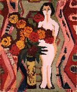 Ernst Ludwig Kirchner Still life with sculpture oil on canvas